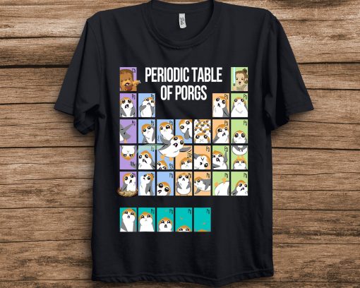 Periodic Table Of Porgs Cute Group Star Wars Unisex T-Shirt