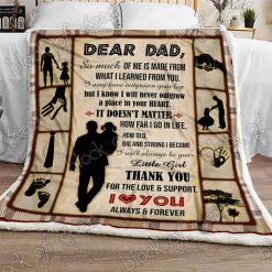 Personalized Dear Dad From Kids I Know I Never Outgrow Quilt Blanket Great Customized Gifts For Father’s Day Perfect Gifts For Dad