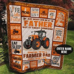 Personalized Farmer Someone Special To Be A Farmer Dad Quilt Blanket Great Customized Gifts For Father’s Day