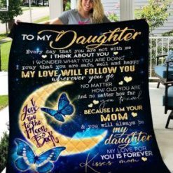 Personalized To My Daughter From Mom I Think About You Quilt Blanket Great Customized Gifts For