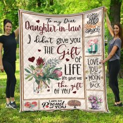 Personalized To My Daughter In Law I Am So Proud Of You Quilt Blanket Great Customized Gifts For