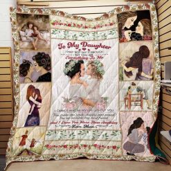 Personalized To My Daughter Quilt Blanket From Mom I Love You More Than Anything Great Customized Blanket Gifts For