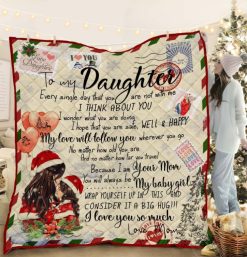 Personalized To My Daughter Quilt Blanket From Mom I Love You So Much Great Customized Blanket Gifts For