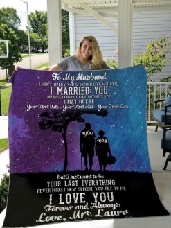 Personalized To My Husband From Wife I Love You Forever And Always Quilt Blanket Great Customized Gifts For