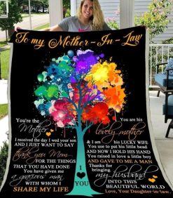 Personalized To My Mother In Law From Daughter In Law I Received The Day I Wed Your Son Quilt Blanket Great Customized Gifts For