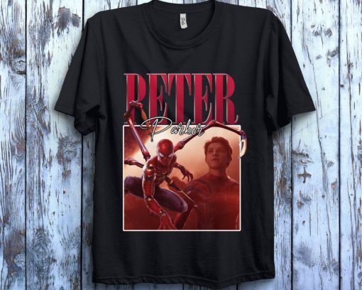 Peter Parker Poster Marvel Graphic Portrait Unisex Gift T-Shirt