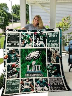 Philadelphia Eagles Champions Quilt Blanket Great Customized Blanket Gifts For