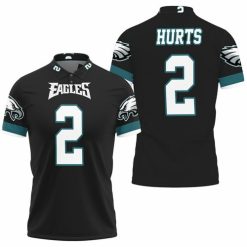 Philadelphia Eagles Jalen Hurts 2 Nfl Black Jersey Inspired Style Polo Shirt Model A4087 All Over Print Shirt 3d T-shirt