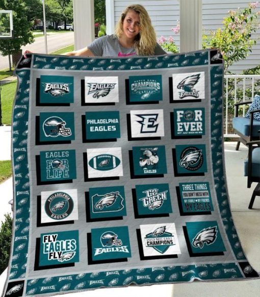 Philadelphia Eagles Quilt Blanket Ver 04