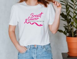 Pink Ribbon Breast Cancer Support Unisex T-Shirt