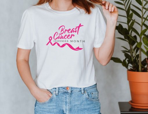 Pink Ribbon Breast Cancer Support Unisex T-Shirt