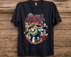 Pixar Toy Story Buzz Lightyear Galactic Tour Flames Disney Unisex T-Shirt