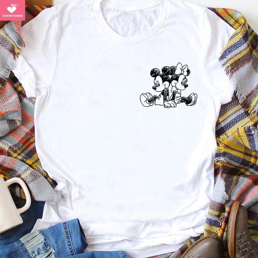 Pocket Vintage Mickey And Minnie For Couples Disney Trip Unisex T-Shirt