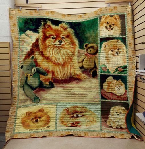 Pomeranian Quilt Blanket