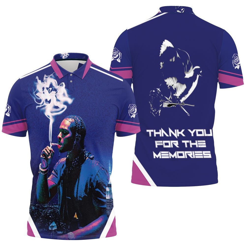 Pop Smoke Shooting The Star Legend Smoking On Blue Night Moon City Polo Shirt All Over Print Shirt 3d T-shirt