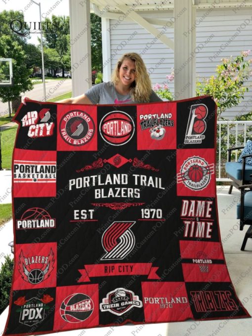 Portland Trail Blazers Quilt Blanket Ver 17