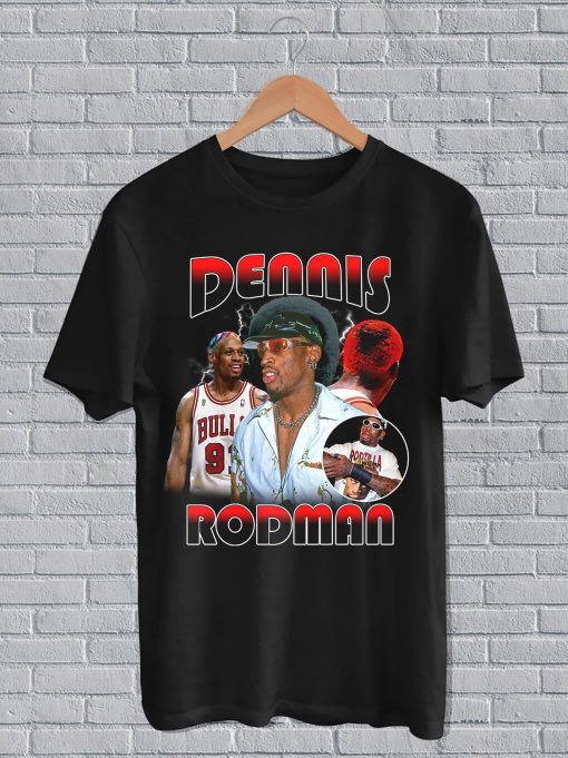 Portrait Of Dennis Rodman Tour Rap Hip Hop 90s Unisex T-Shirt