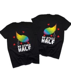 Pride Lgbt Couple Human Rights Pride Rights I’m Hers Lesbian Gay Bisexual Pansexual Unisex T-Shirt