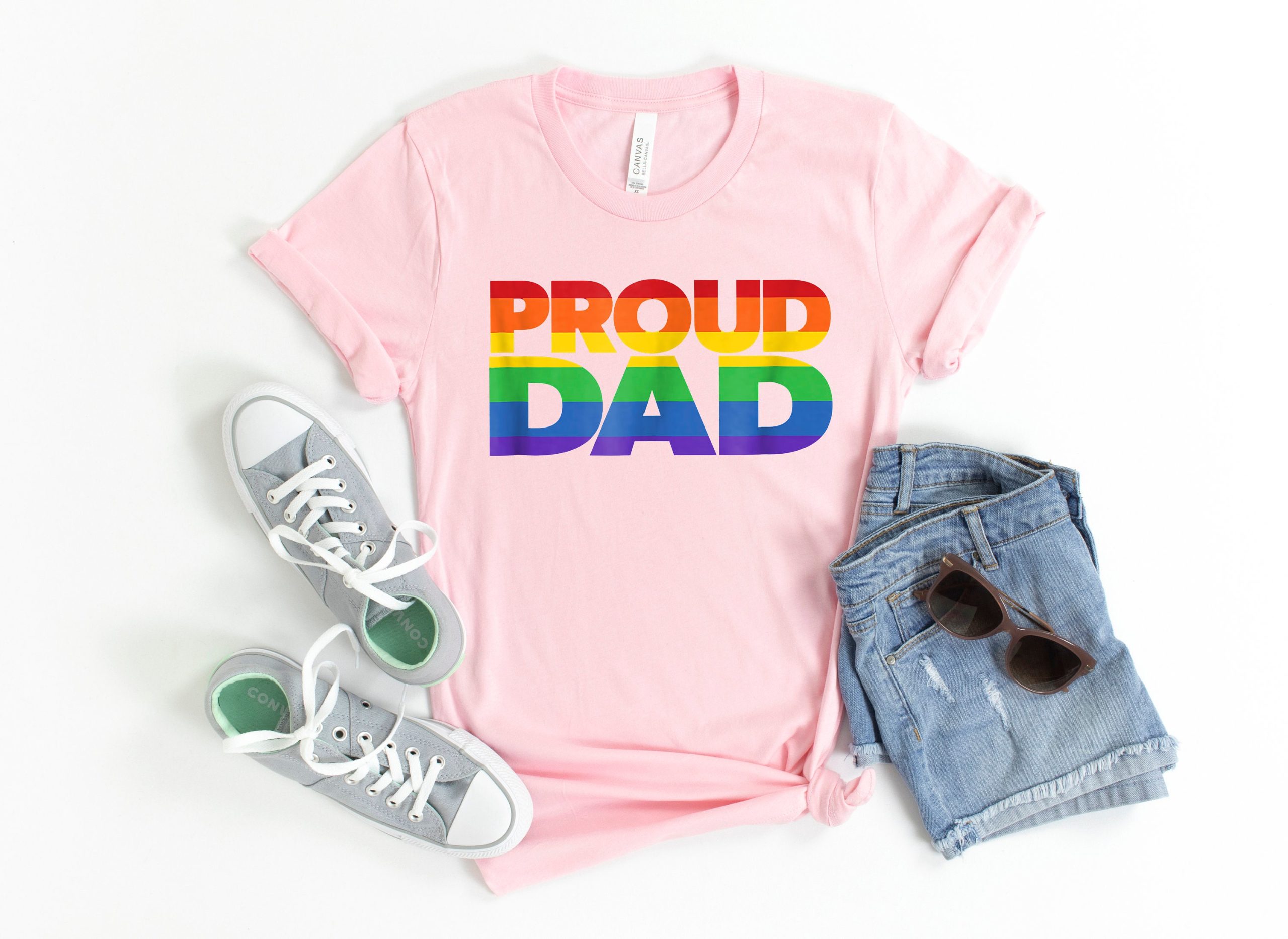 Proud Dad Lgbt Pride Month Father's Day Unisex T-Shirt