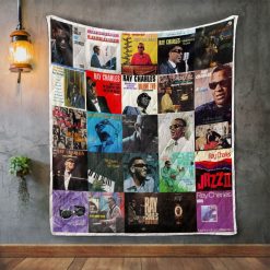 Ray Charles Album Covers Quilt Blanket