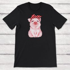 Red Bandana Pig Unisex T-Shirt