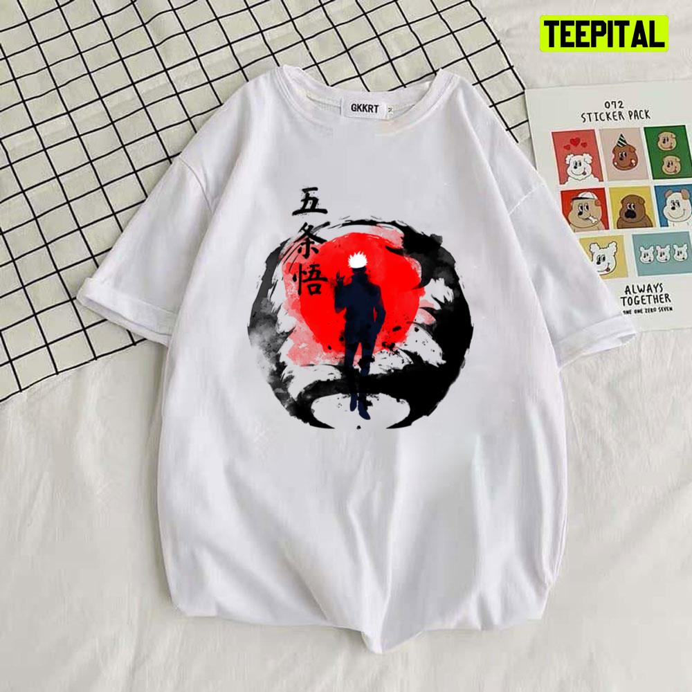 Red Black Art Traditional Gojo Anime Unisex T-Shirt – Teepital ...