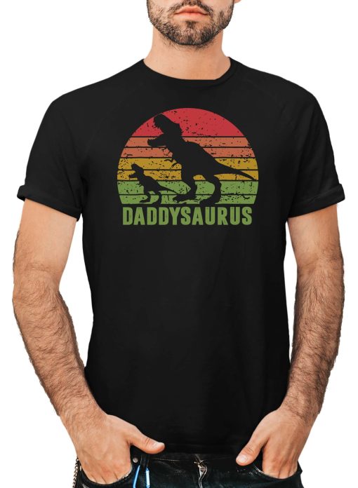 Retro Daddysaurus T-Rex Dino Fun Father’s Day Unisex Shirt