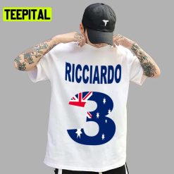 Retro Design Number 3 Daniel Ricciardo Car Racing Unisex T-Shirt