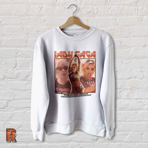 Retro Vintage Lady Gaga Metal Rock Gift Rap Hip Hop 90s Unisex Sweatshirt