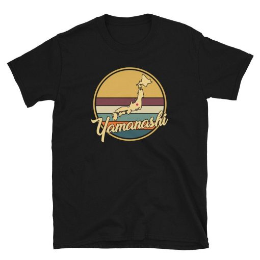 Retro Vintage Yamanashi Japan Map Unisex T-Shirt