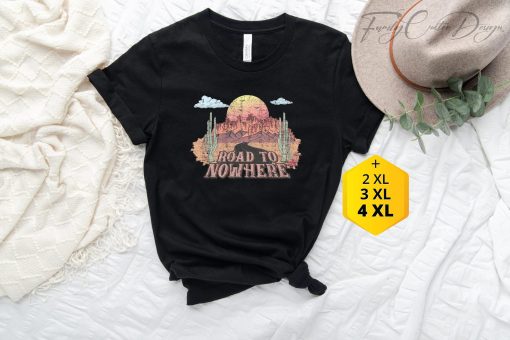 Road To Nowhere Retro Travel Unisex T-Shirt