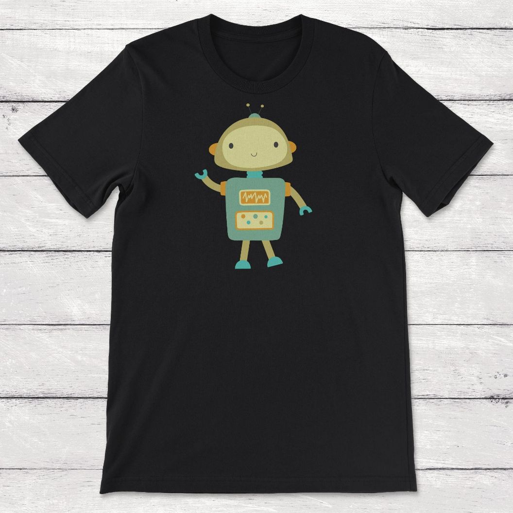 Robot Clipart Retro Robot Unisex T-Shirt
