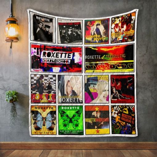 Roxette Album Covers Quilt Blanket