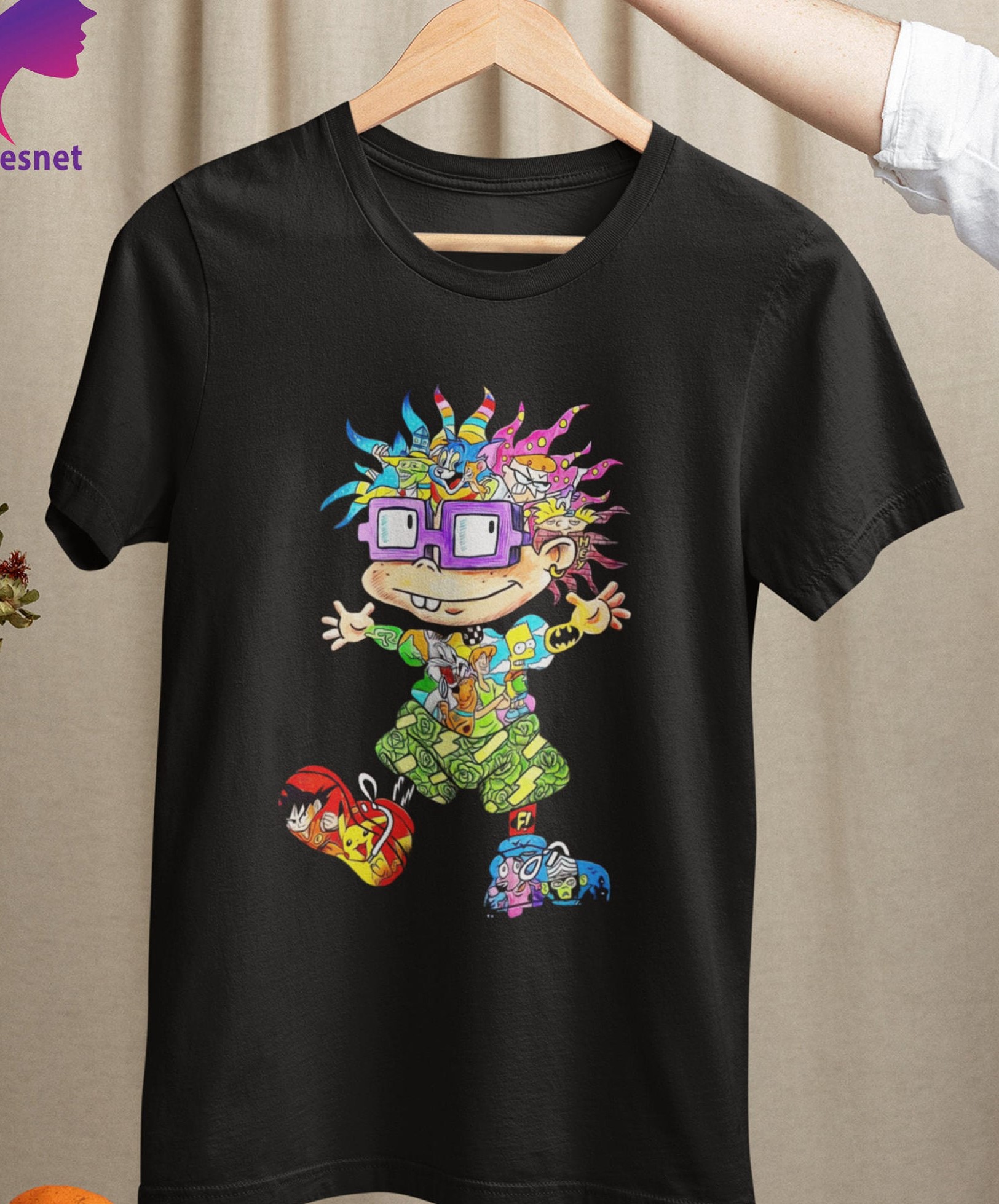 Rugrats Chuckie Finster All Cartoon Characters Vintage Unisex T-Shirt