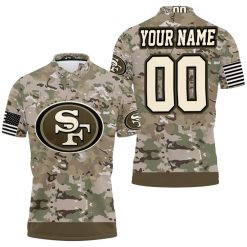 San Francisco 49ers Camouflage Veteran 3d Personalized Polo Shirt All Over Print Shirt 3d T-shirt