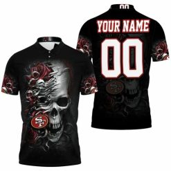 San Francisco 49ers Skull Flower For Fans Personalized Polo Shirt Model A32448 All Over Print Shirt 3d T-shirt