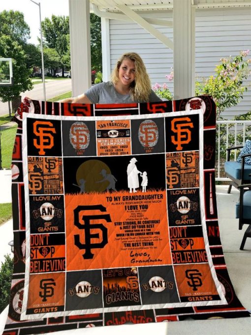 San Francisco Giants – To My Granddaughter – Love Grandmom Quilt Blanket