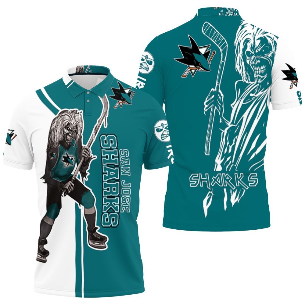 San Jose Sharks And Zombie For Fans Polo Shirt All Over Print Shirt 3d T-shirt