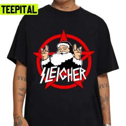 Santa Goes Metal Santa Sleigher Him Retro Rock Band Unisex T-Shirt