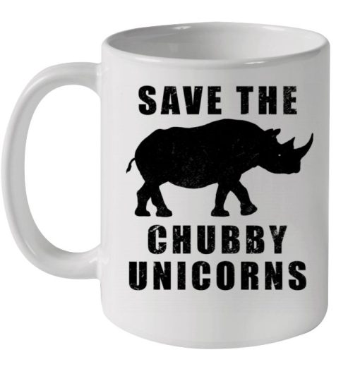 Save The Chubby Unicorns Premium Sublime Ceramic Coffee Mug White