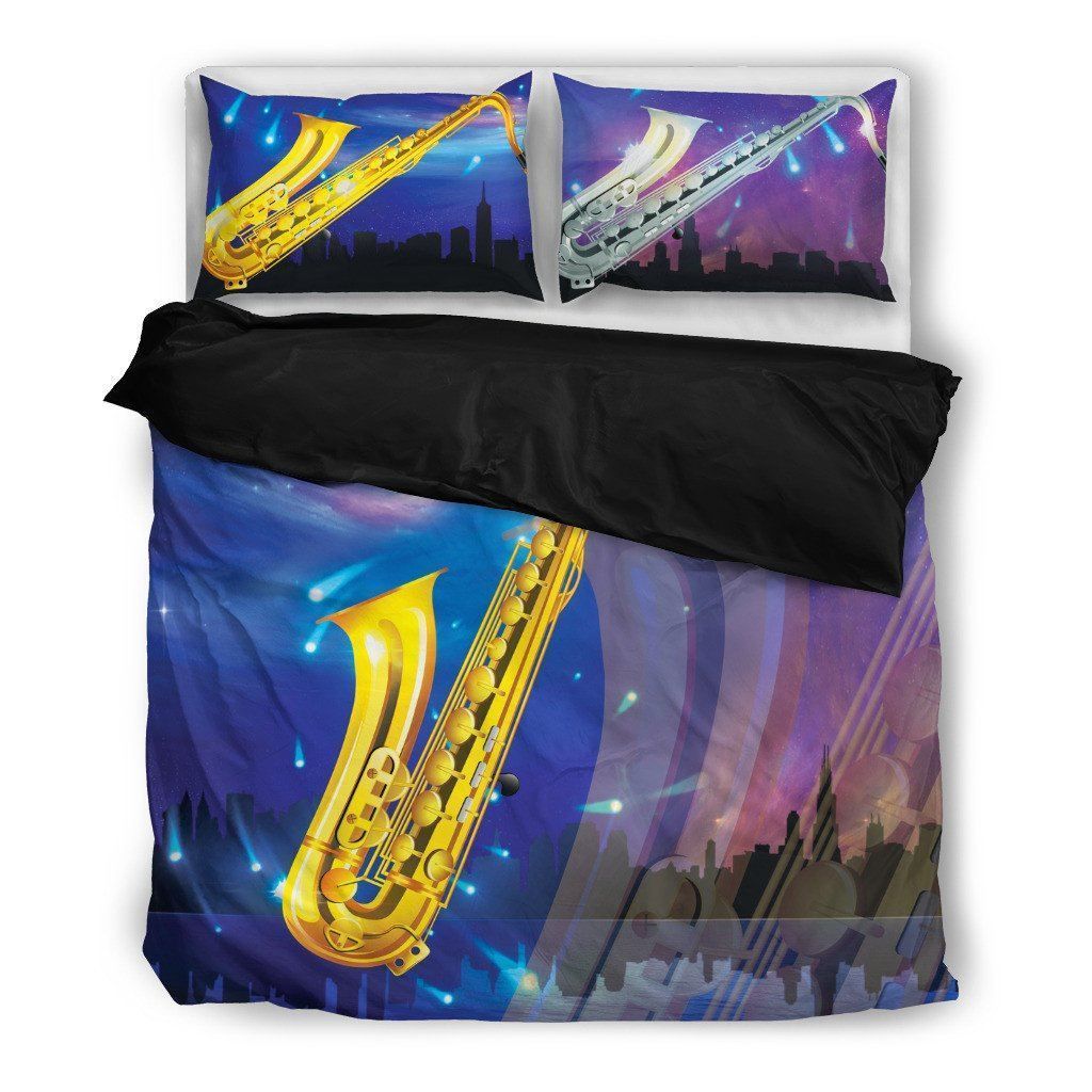Saxophone Music Themed Cotton Bedding Sets