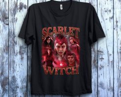 Scarlet Witch Poster Marvel Graphic Portrait Unisex Gift T-Shirt