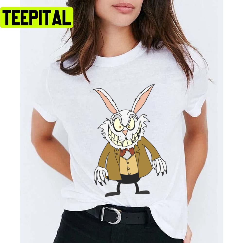 Scary Rabbit Alices Adventures In Wonderland Unisex T-Shirt