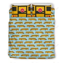 School Bus Pattern Ver 1 Bedding Set