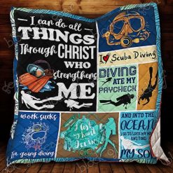 Scuba Diving Diving Ate My Paycheck Quilt Blanket Great Customized Gifts For Birthday Christmas Thanksgiving Perfect Gifts For Scuba Diving Lover