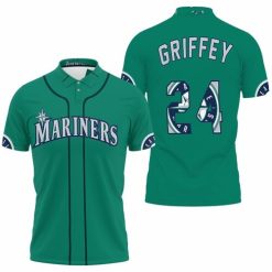 Seattle Mariners Ken Griffey Jr 24 2020 Mlb Green Jersey Inspired Polo Shirt Model A4241 All Over Print Shirt 3d T-shirt