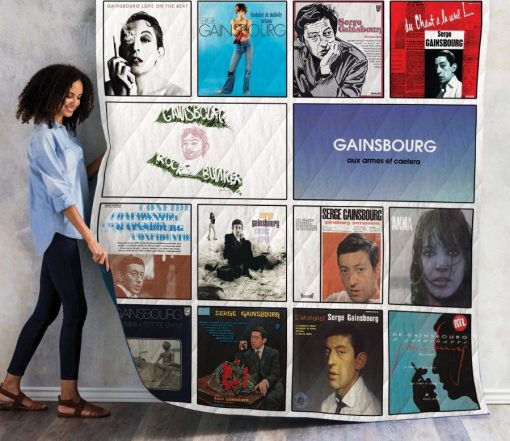 Serge Gainsbourg Albums Quilt Blanket 01