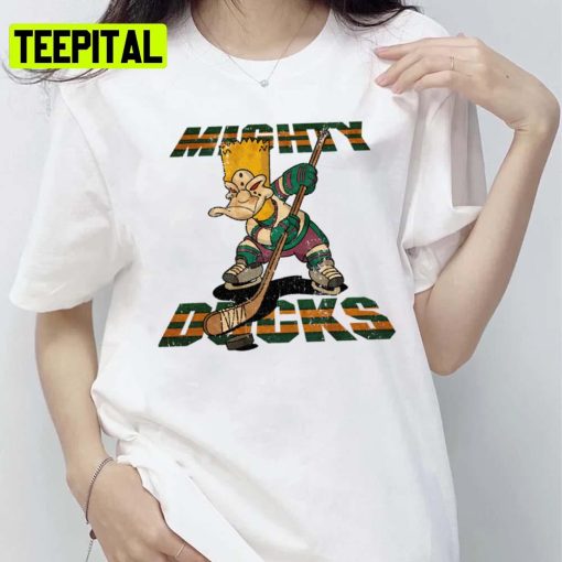 Simpson Mix Retro Mighty Duck Ice Hockey Team Unisex T-Shirt