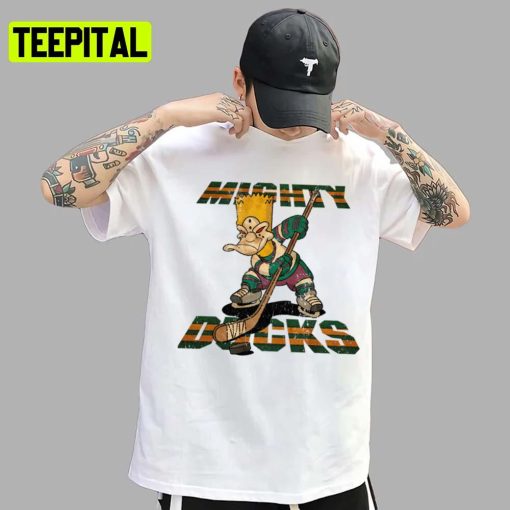 Simpson Mix Retro Mighty Duck Ice Hockey Team Unisex T-Shirt