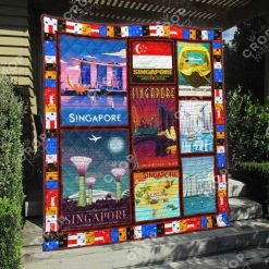 Singapore Quilt Blanket Great Customized Gifts For Birthday Christmas Thanksgiving Perfect Gifts For Singapore Lover